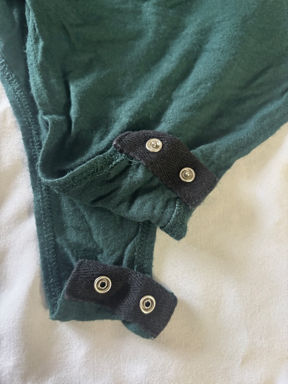 Fashion Nova Long Sleeve Deep V-Neck Bodysuit - Forest Green - Picture 3 of 4